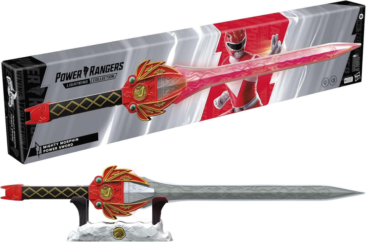 Power Rangers Lightning Collection Mighty Morphin Red Ranger Power Sword Premium Roleplay Cosplay Collectible Jason MMPR