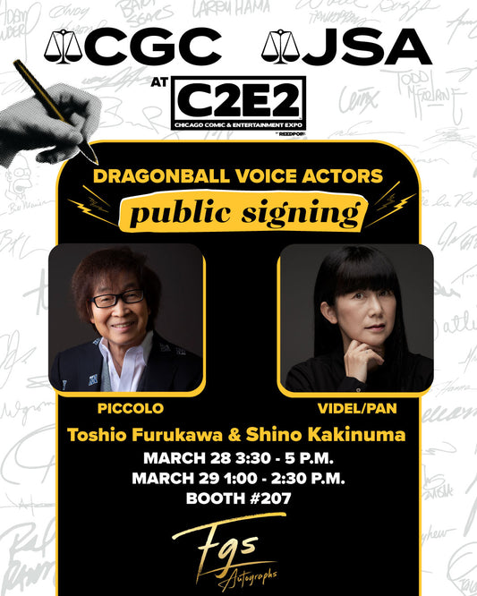 Toshio Furukawa Autograph Saturday 3:30-5pm