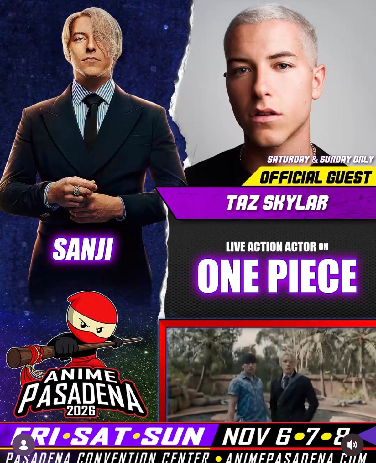 Taz Skylar Saturday Autograph Anime Pasadena