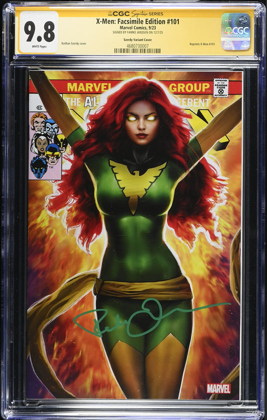 X-Men: Facsimile Edition 101 9/23 Marvel Comics Szerdy Variant Cover (Famke Janssen)