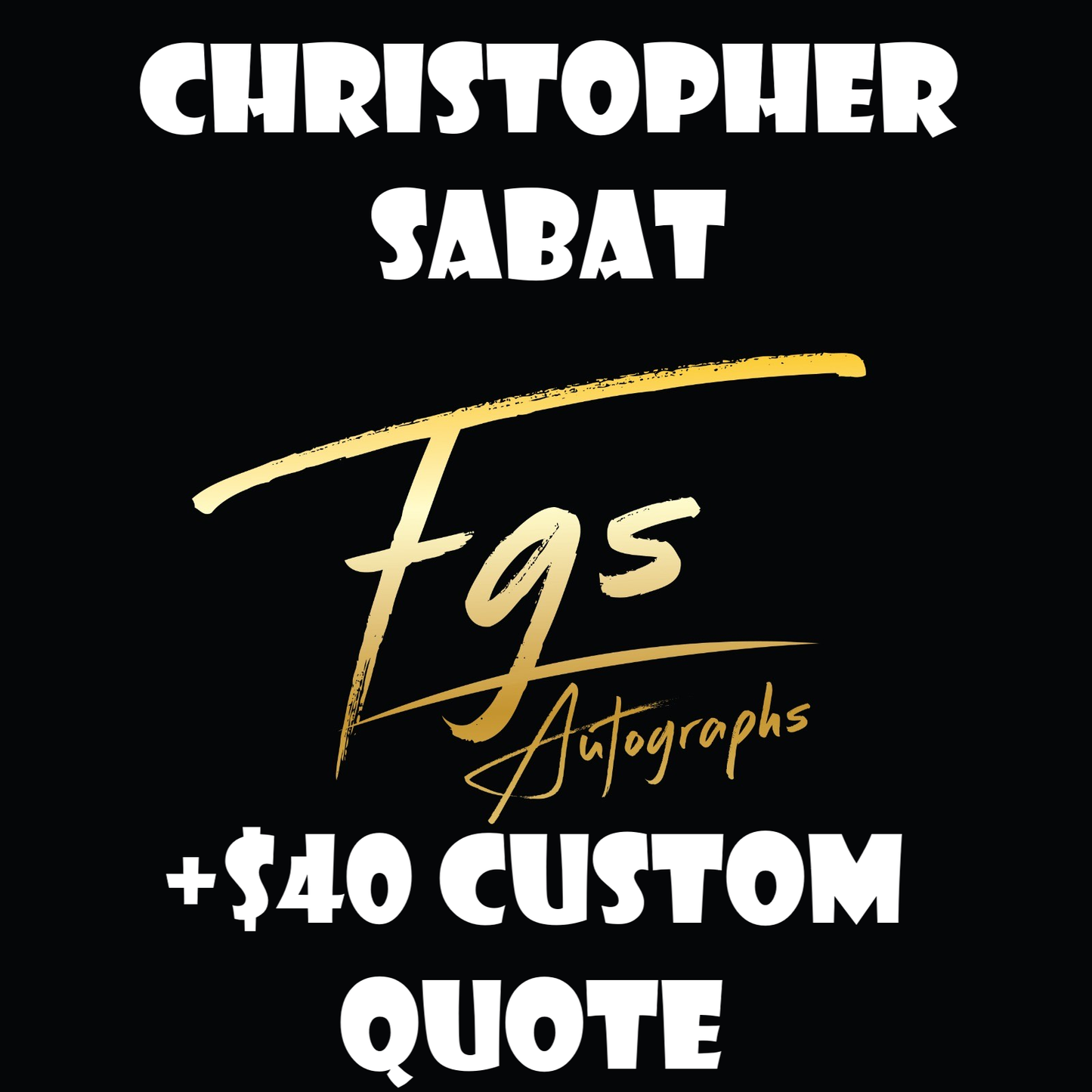 Christopher Sabat Custom Quote Table Rate