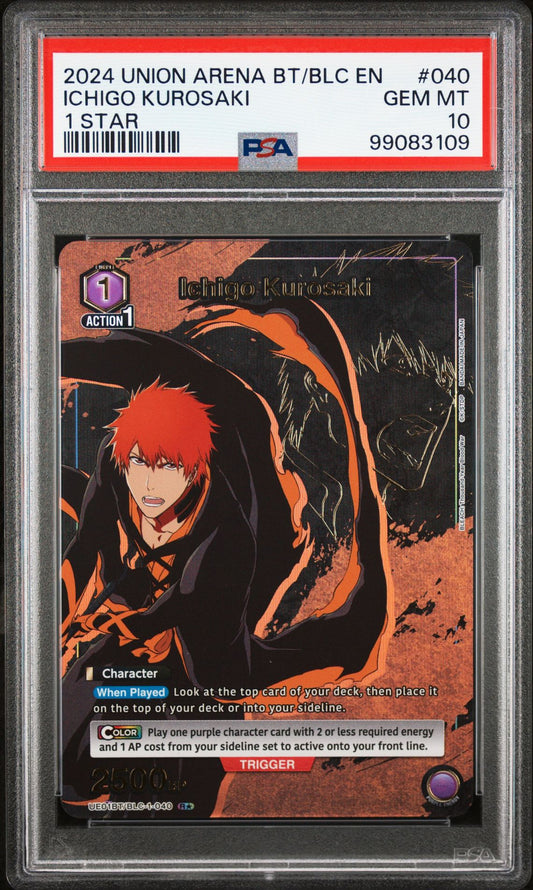 2024 UNION ARENA UE01BT/BLC BLEACH: THOUSAND-YEAR BLOOD WAR 040 ICHIGO PSA 10