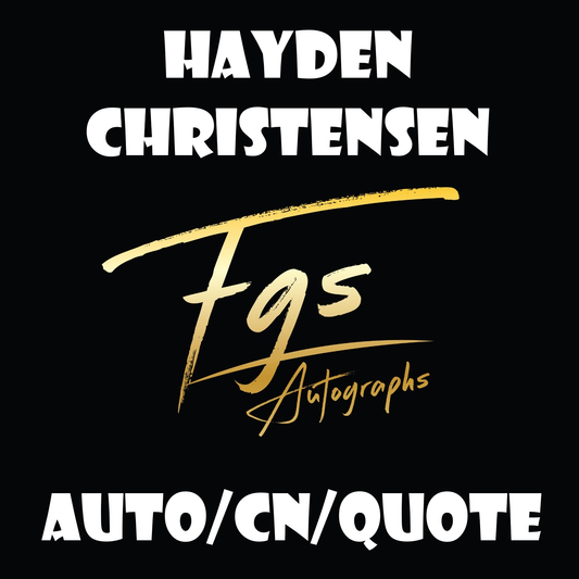 Hayden Christensen Auto Character Name and Quote Table Rate